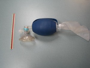 Adult bag valve mask used in an HCP level program.